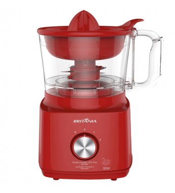 Multiprocesador Britania BMP900 3 en 1 de 900W/1.5L/220V - Rojo