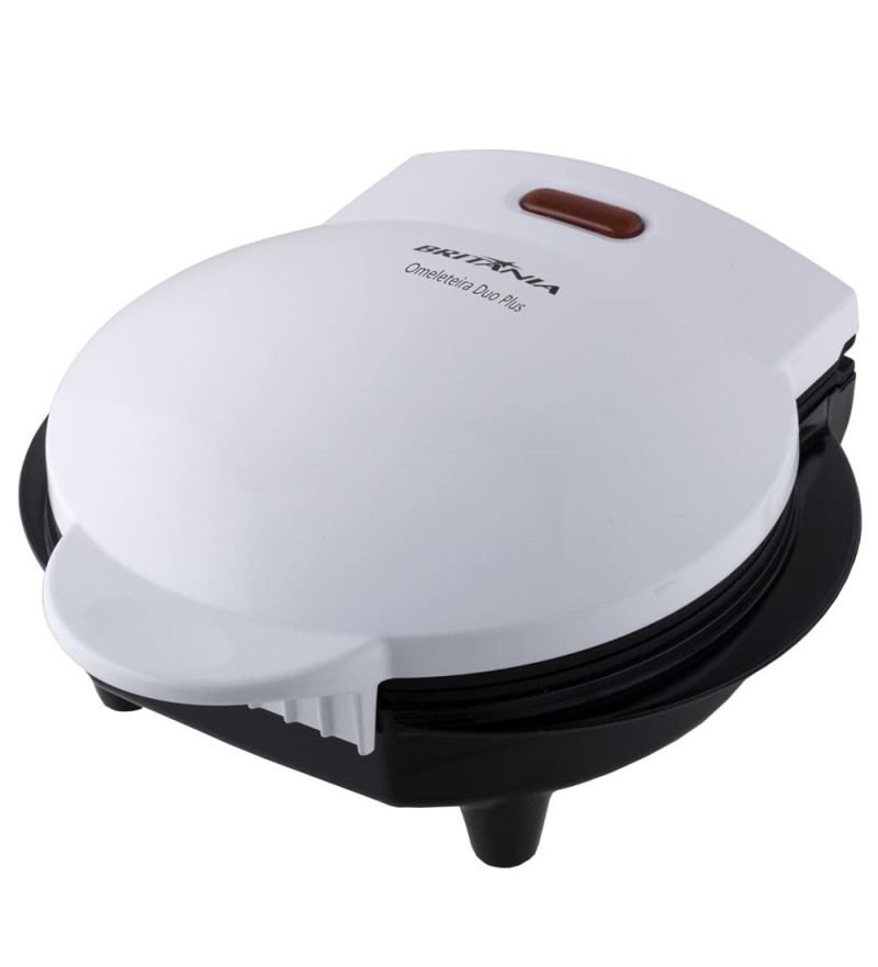 Omeletera Britania BRO2 Duo Plus con Base Antiadherente/220V - Blanco/Negro