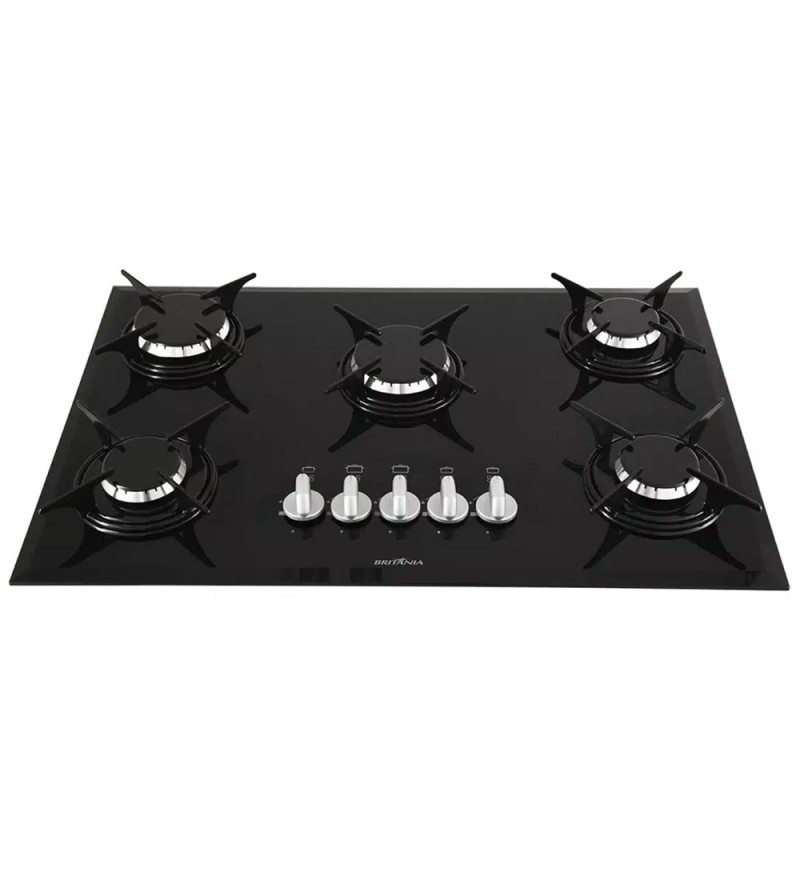 Placa de Cocina Britania BCT5P Cooktop a Gas/5 Hornallas - Negro