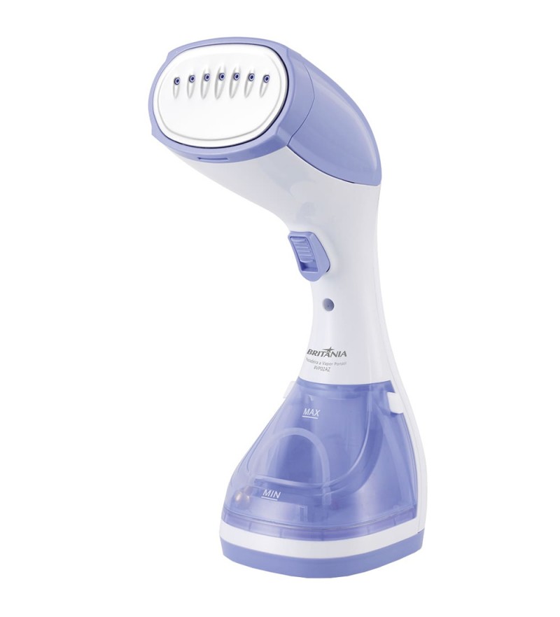 Plancha a Vapor Portátil Britania BVT02L con Tanque de 180mL/110W/220V - Blanco/Azul