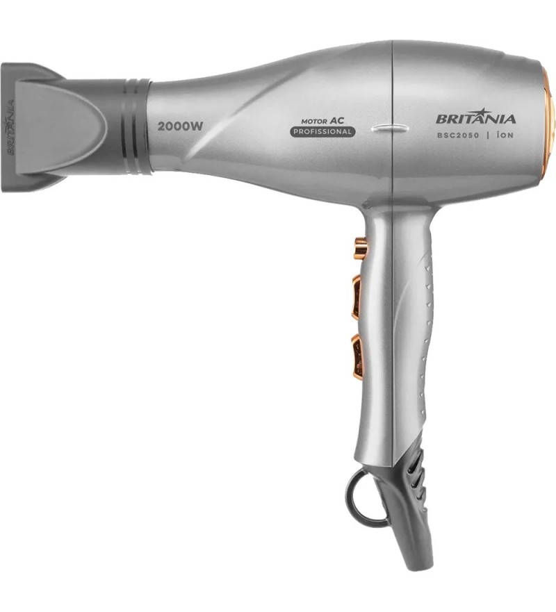 Secador de Cabello Britania BSC2050 Professional 3TEMP/2VEL/2000W/110V - Silver
