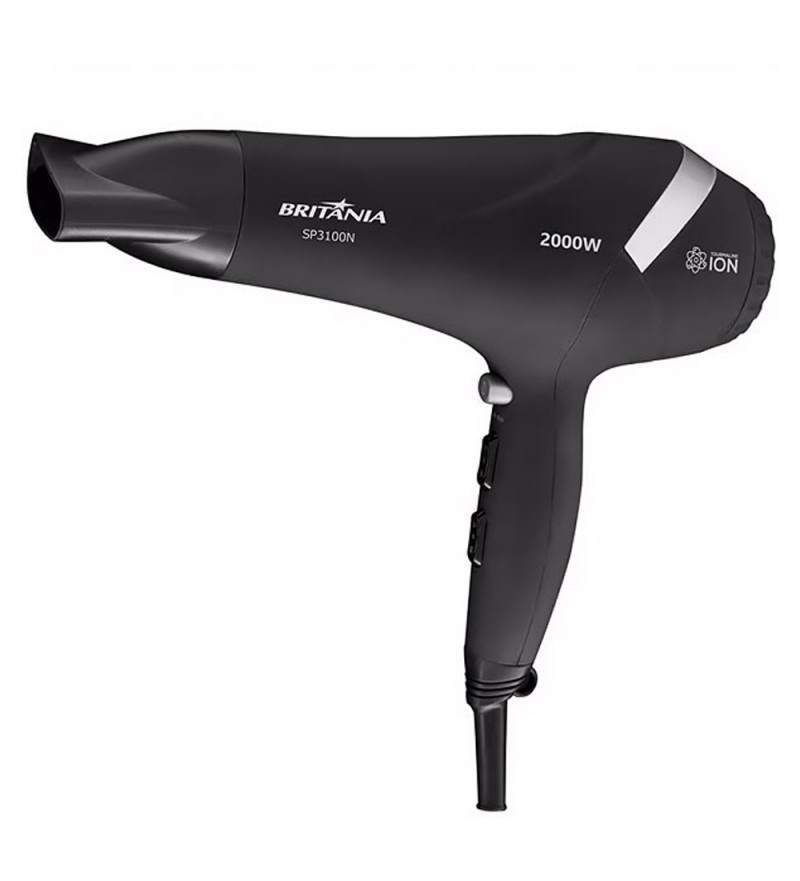 Secador de Cabello Britania SP3100N 3TEMP/2VEL/2000W/110V - Black