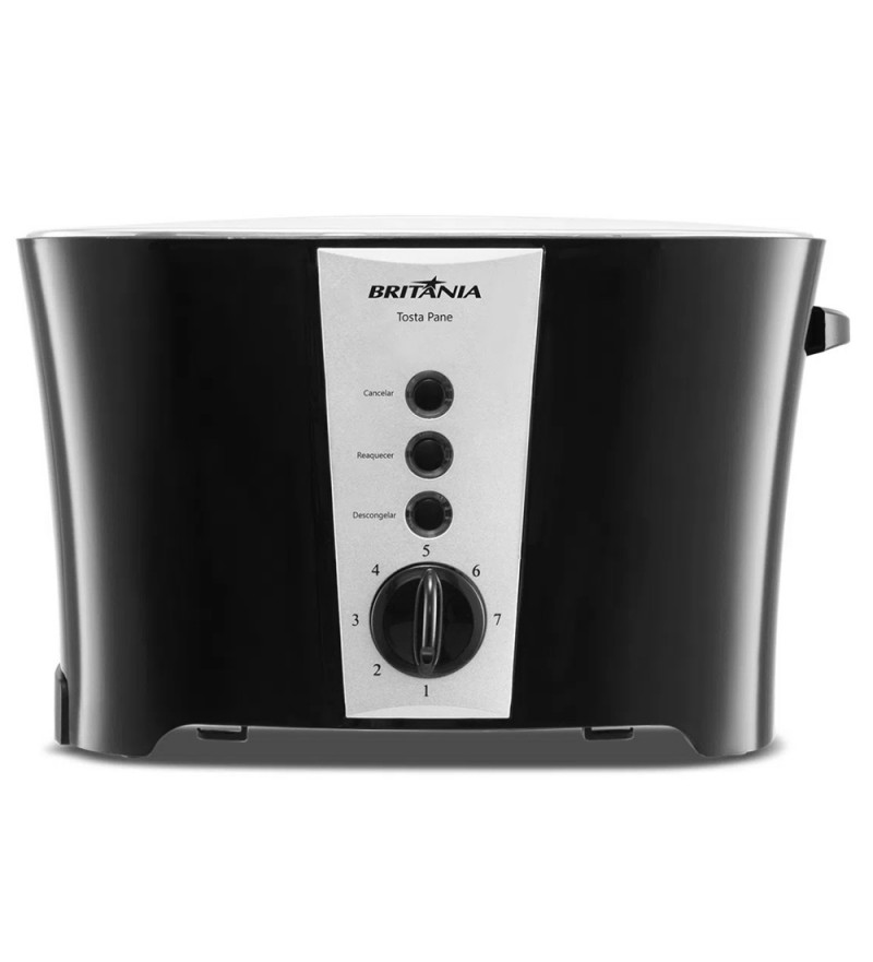 Tostador Britania Tosta Pane Inox con 850W/220V/7Temp - Negro/Plata