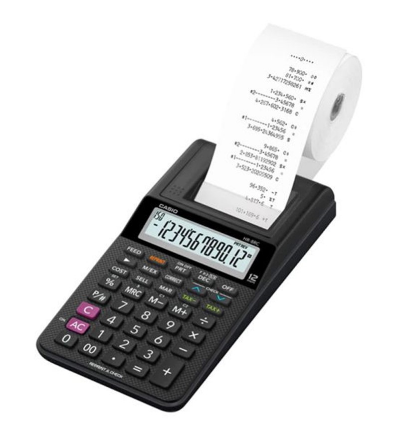 Calculadora Casio HR-8RC con Bobina - Negro