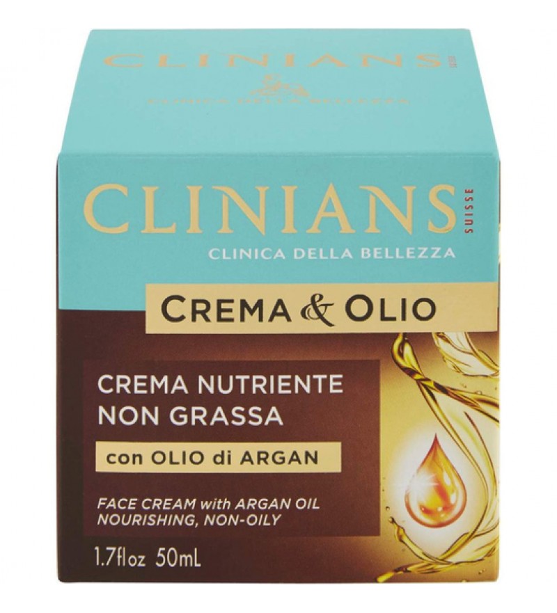 Crema Facial Clinians Crema & Olio Nutriente Non Grassa Olio di Argan - 50mL