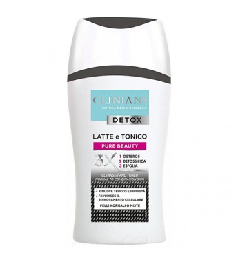 Crema Clinians Detox Latte e Tonico Pure Beauty 3X (Deterge, Detossifica, Esfolia) - 200mL