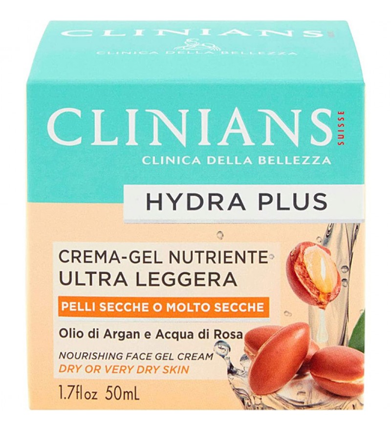 Crema Facial Clinians Hydra Plus Gel Nutriente Ultra Leggera Pelli Secche o Molto Secche - 50mL
