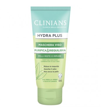 Mascarilla Facial Clinians Hydra Plus Purifica & Riequilibra Pelli Miste o Impure - 75mL
