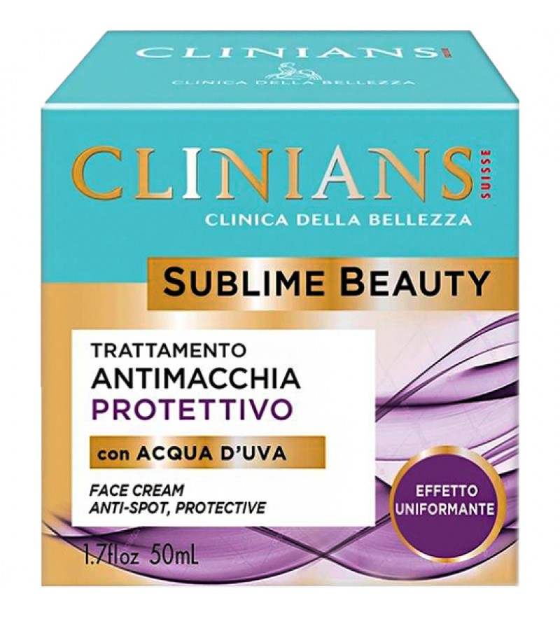 Crema Facial Clinians Sublime Beauty Antimacchia Protettivo Acqua D´uva - 50mL