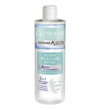 Agua Micelar Clinians Intense A Lifting Rughe Bifase Acido Ialuronico - 400mL