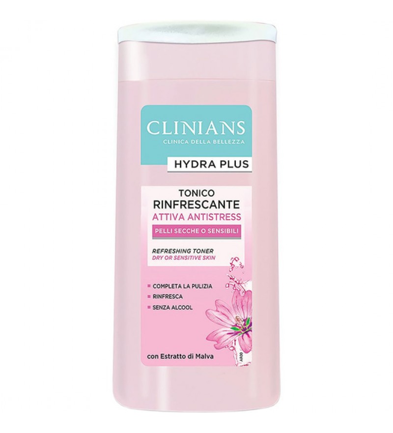 Crema Clinians Hydra Plus Tonico Rinfrescante Attiva Antistress Pelli Secche o Sensibili - 200mL