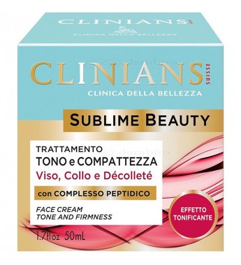 Crema Facial Clinians Sublime Beauty Tono e Compattezza con Complesso Peptidico - 50mL