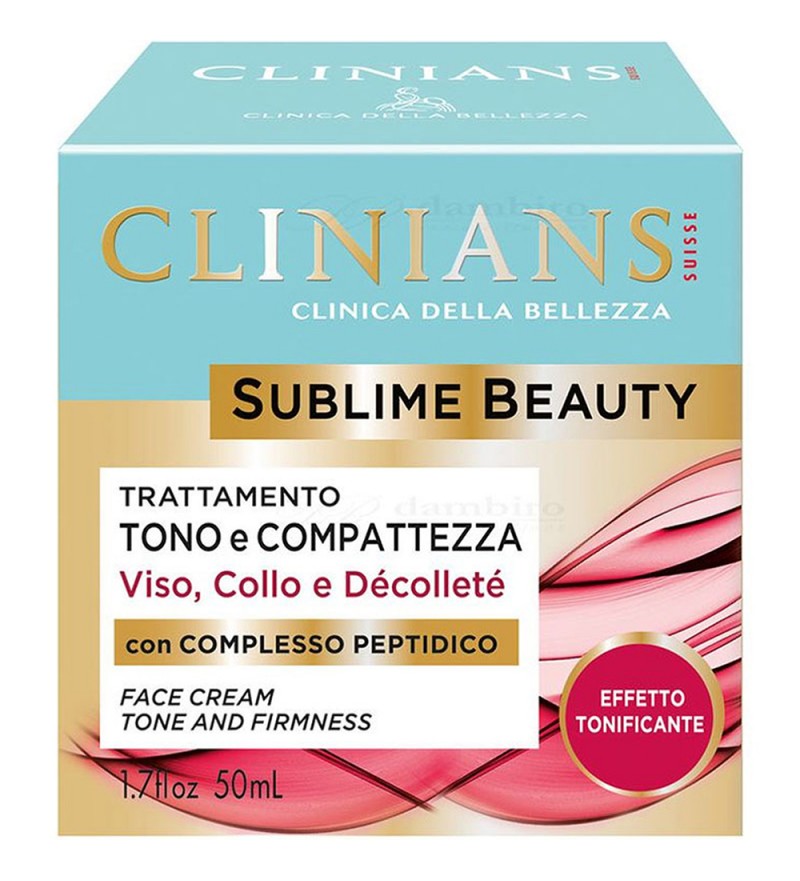 Crema Facial Clinians Sublime Beauty Tono e Compattezza con Complesso Peptidico - 50mL