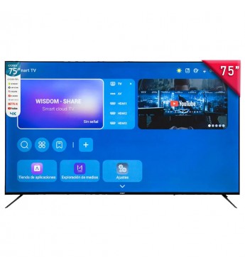 Smart TV LED de 75" Coby CY3359-75FL 4K UHD con Wi-Fi/Android - Negro