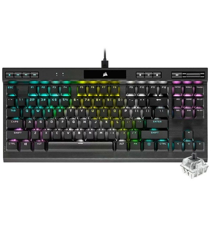 Teclado Gamer Corsair K70 CH-911901A-NA RGB/Mecánico (Inglés) - Negro