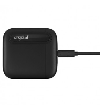 SSD Portátil Crucial X6 CT1000X6SSD9 de 1TB hasta 800 MB/s de Lectura - Negro 