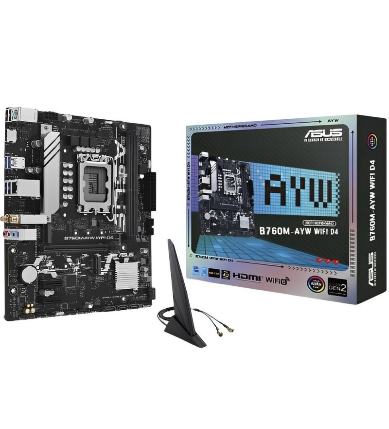 Placa Madre Asus B760M-AYW Socket 1700 Wi-Fi D4 S/R/HDMI/DP
