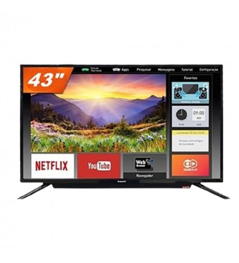 Smart TV LED de 43" Ecopower EP-TV043 2K WI-Fi/HDMI/USB - Negro