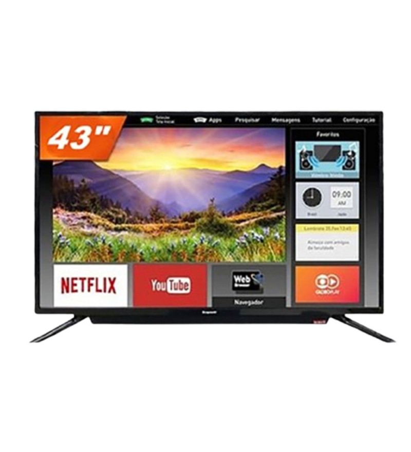 Smart TV LED de 43" Ecopower EP-TV043 2K WI-Fi/HDMI/USB - Negro
