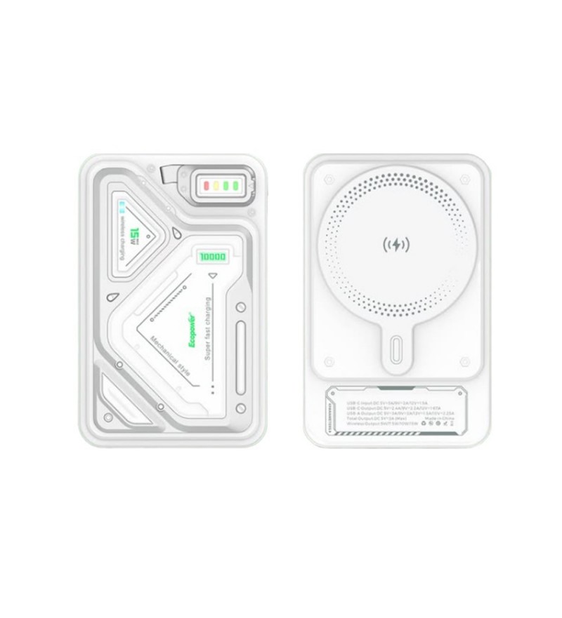 Cargador Wireless Ecopower EP C527 Magnetic 12000Mah 22.5W- Blanco