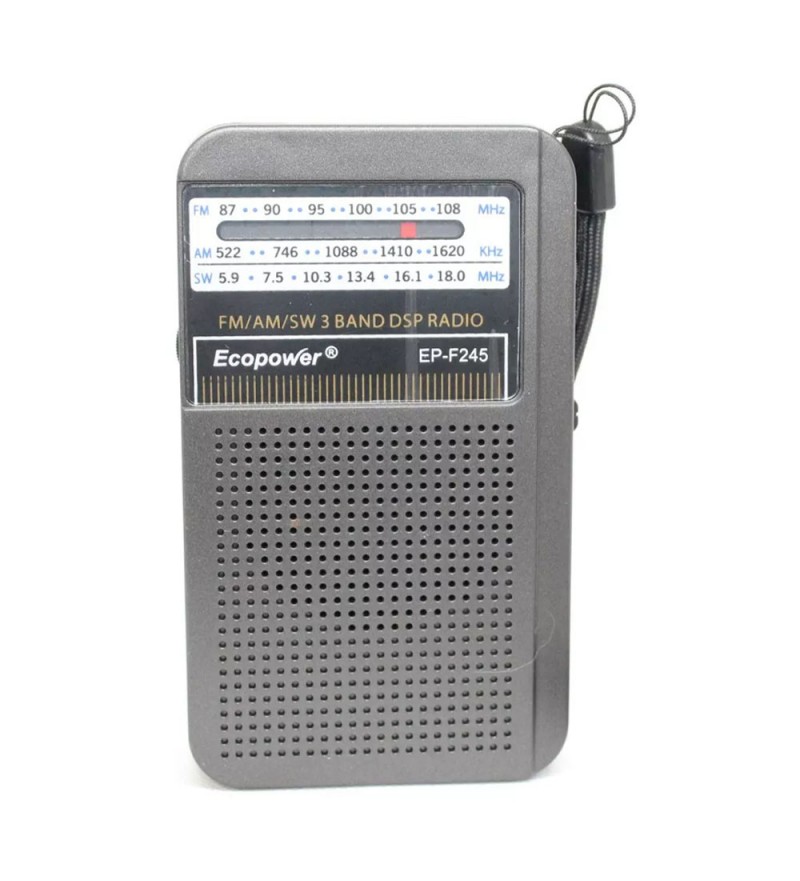 Radio Ecopower EP-F245 USB/FM/AM/SW/USB-C - Gris Oscuro