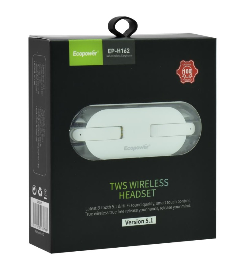 Auricular Ecopower Bluetooth EP-H162 - Blanco