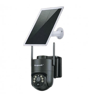 Camara IP ECOPOWER EP-C070 4MP-Negro C/Panel Solar 