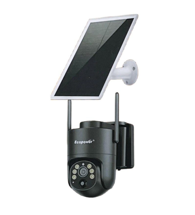 Camara IP ECOPOWER EP-C070 4MP-Negro C/Panel Solar 