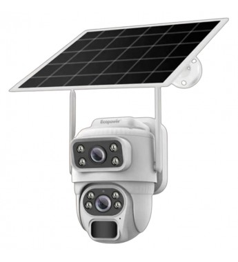 Cámara IP Ecopower EP-C069 4MP con Panel Solar - Blanco