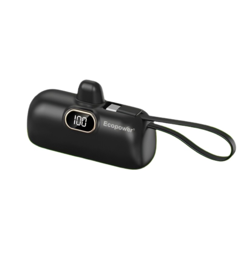 Cargador Portátil Ecopower EP-C873 5200mAH/USB-C - Negro