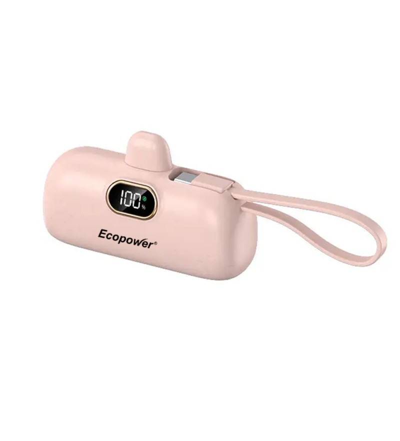 Cargador Portátil Ecopower EP-C873 5200mAH/USB-C - Rosa