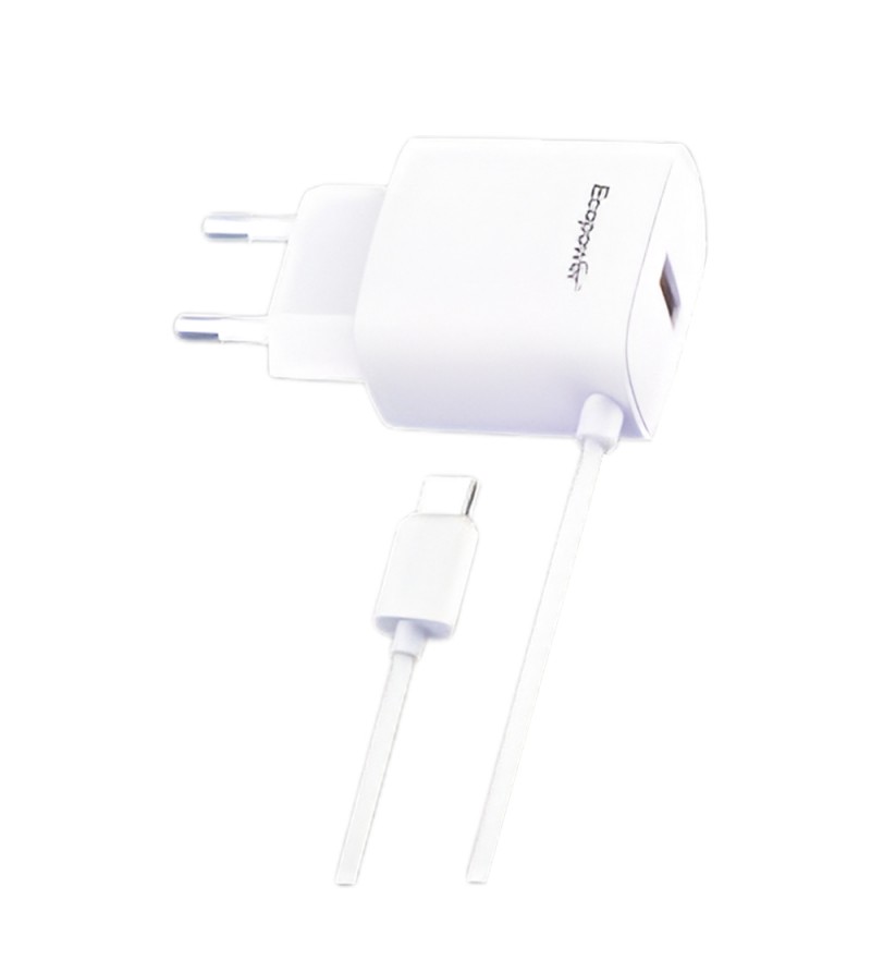 Cargador Ecopower EP-7062 20W USB-C/USB-A - Blanco