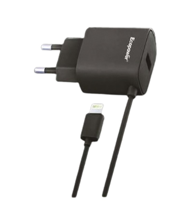 Cargador Ecopower EP-7062 20W Lightning/USB-A - Negro 
