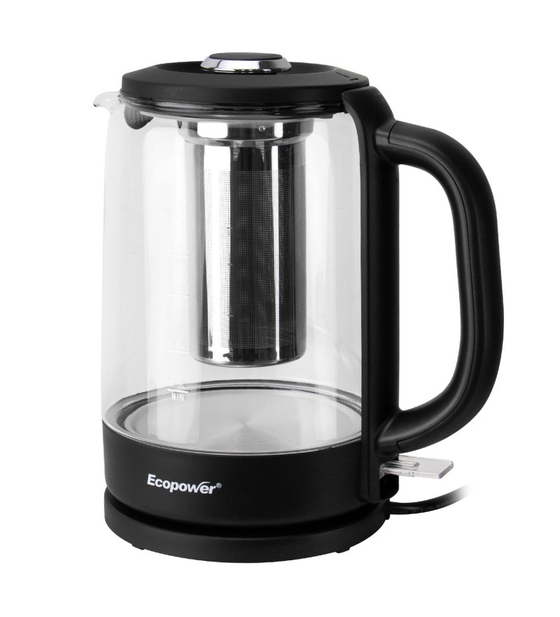 Hervidora Eléctrica Ecopower EP-3069 1.5L/220V/2200W - Vidrio/Negro