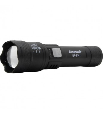 Linterna Ecopower EP-8141 Recargable 800 Lumens - Negro
