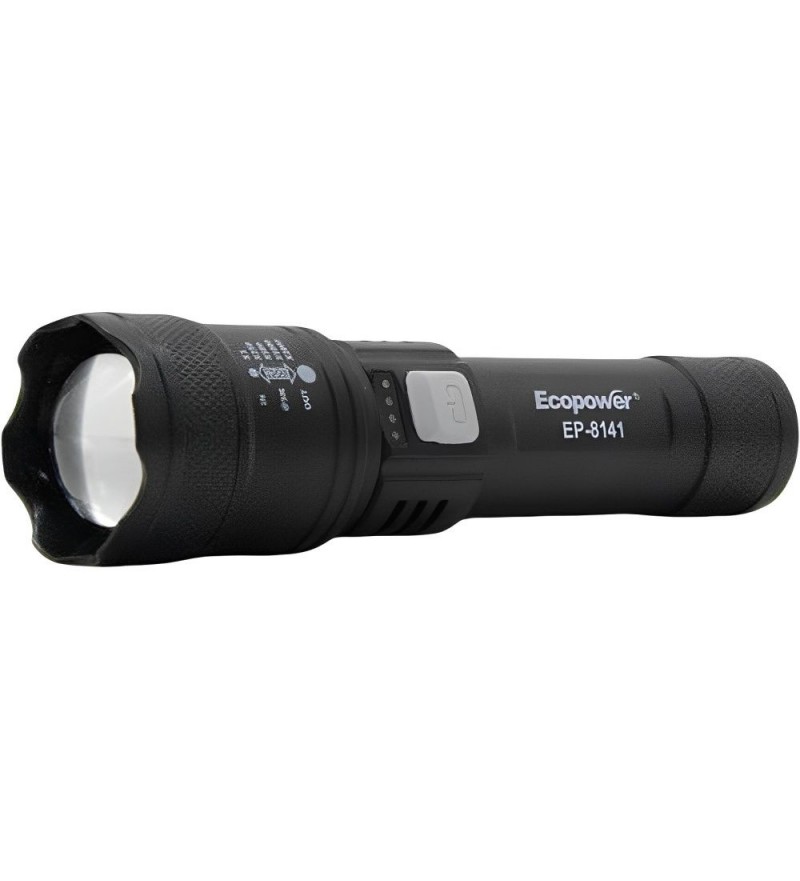 Linterna Ecopower EP-8141 Recargable 800 Lumens - Negro