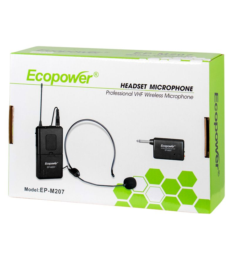 Micrófono Inalámbrico Ecopower EP/M207 - Negro
