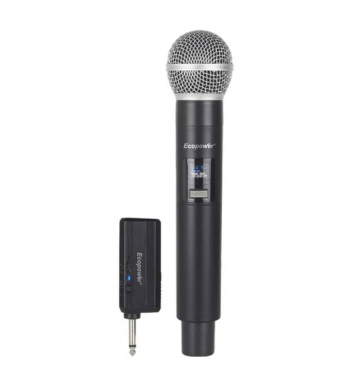 Micrófono Inalámbrico Ecopower EP-M603 Recargable - Negro