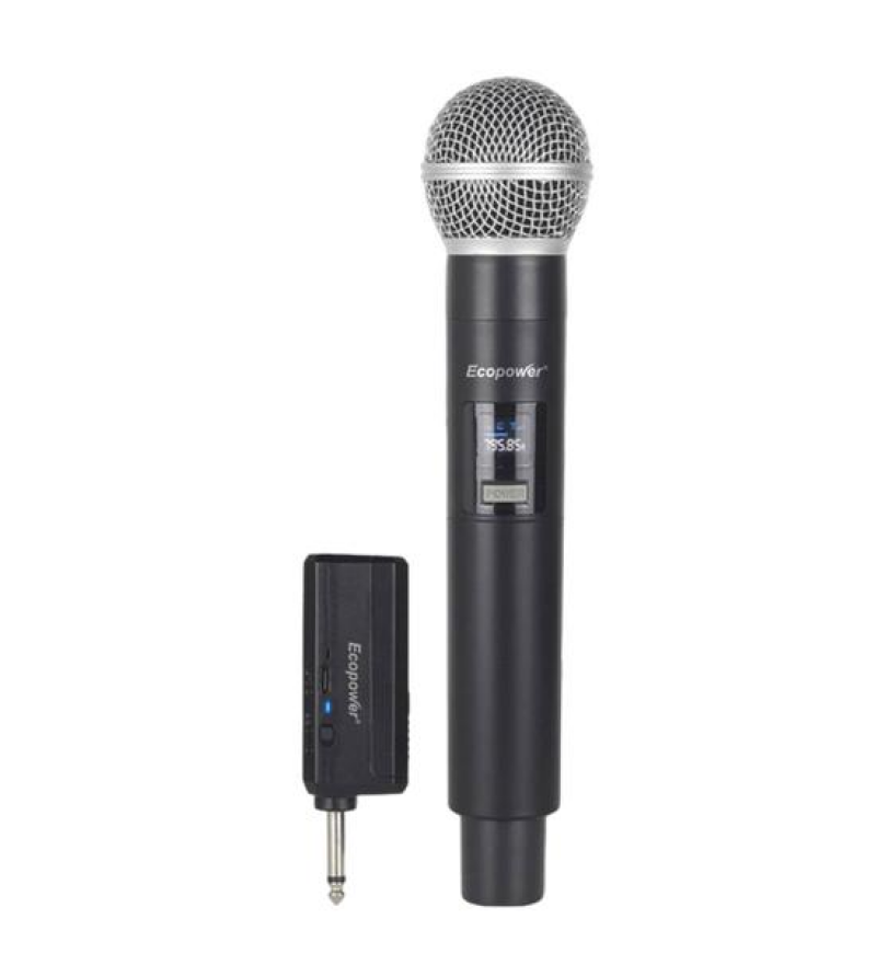 Micrófono Inalámbrico Ecopower EP-M603 Recargable - Negro