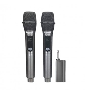 Micrófono Inalámbrico Ecopower EP-M605 2 Micrófonos - Negro