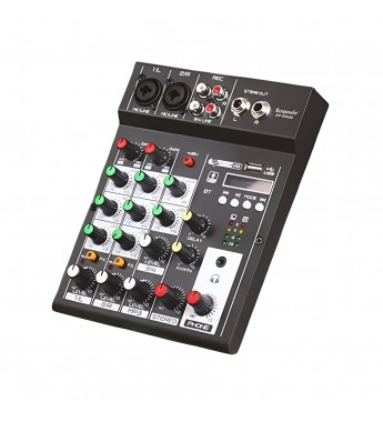Mezclador Ecopower EP-M606 Bluetooth/Bivolt - Negro