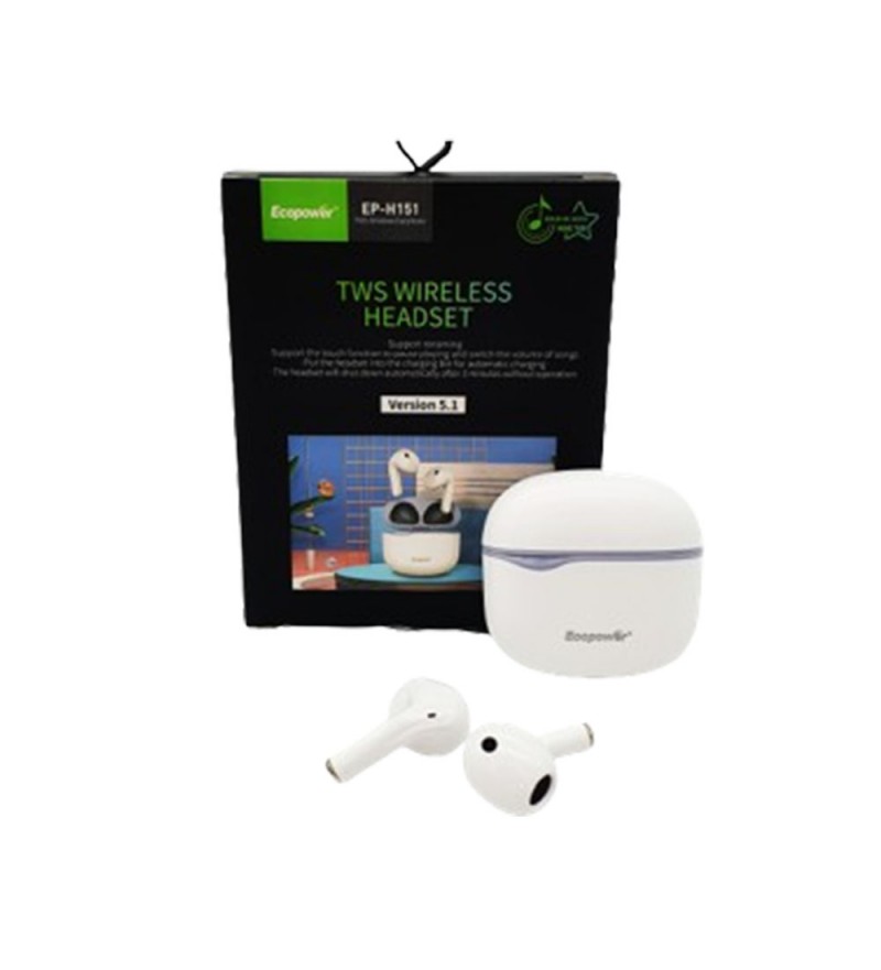 Auricular Inalambrico Ecopower EP-H151 - Blanco