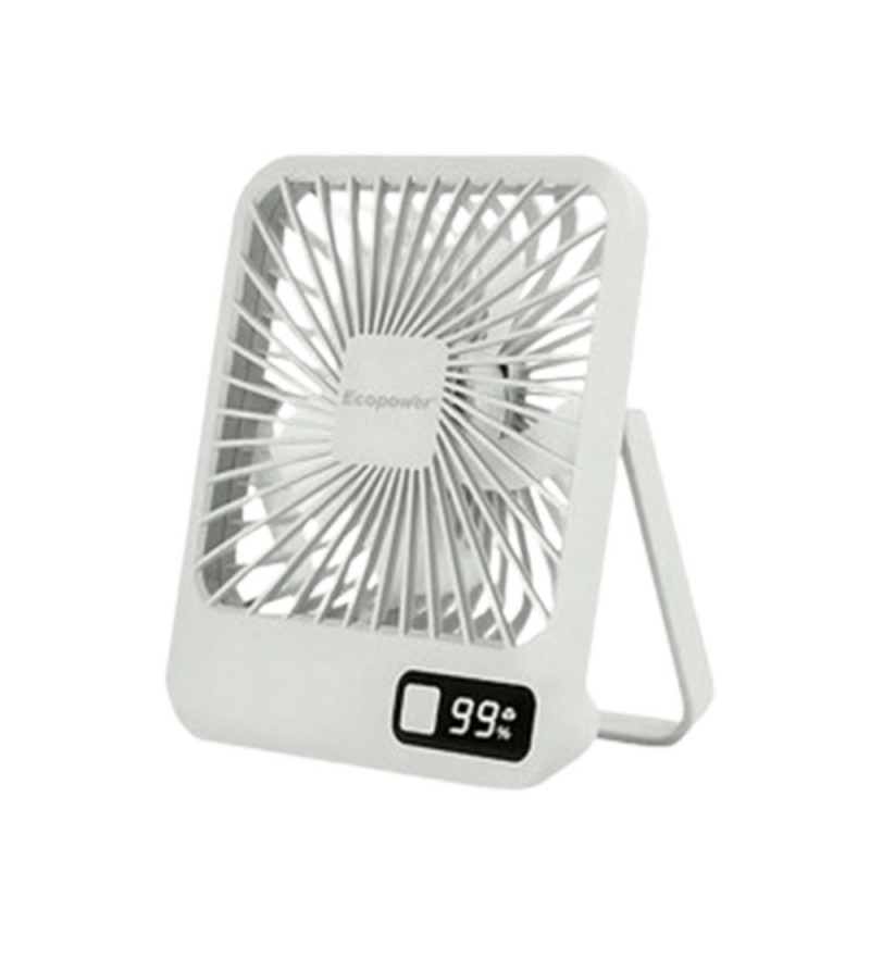 Ventilador Portátil Ecopower EP-V102 3.5W/3.7V/5V/Recargable - Blanco