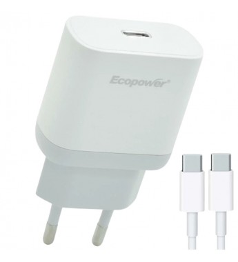 Cargador Ecopower EP-7021 USB-C 40W - Blanco