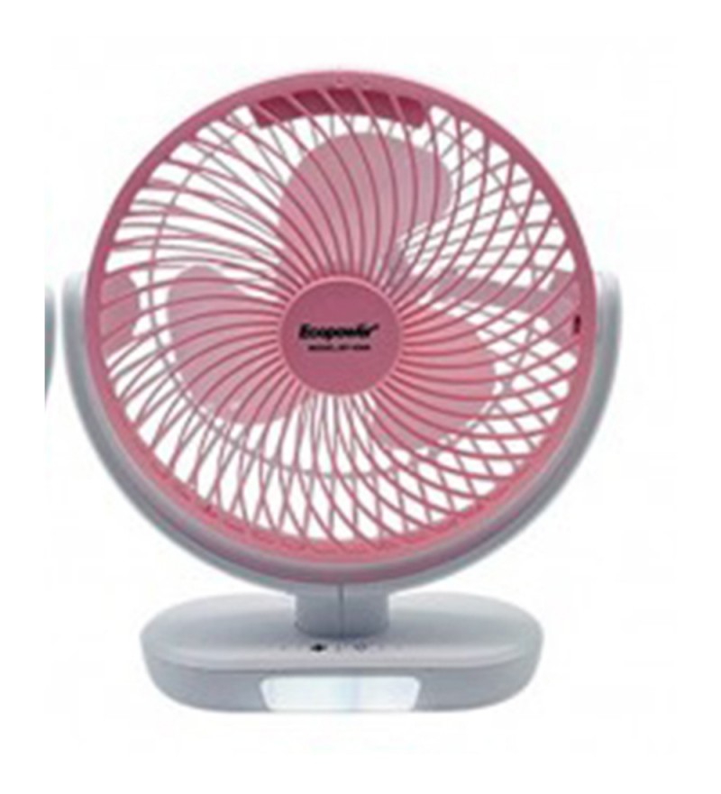Ventilador de Mesa Ecopower EP-V009 6" 3Vel/3Pas/Recargable/Bivolt - Rosa