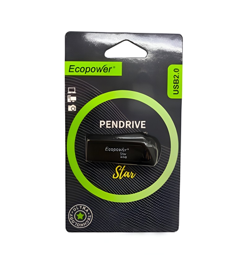 Pendrive Ecopower Star 16GB - Negro