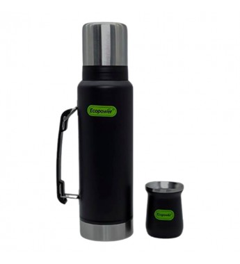 Termo Ecopower EP-G113 1.2L con Guampa - Negro
