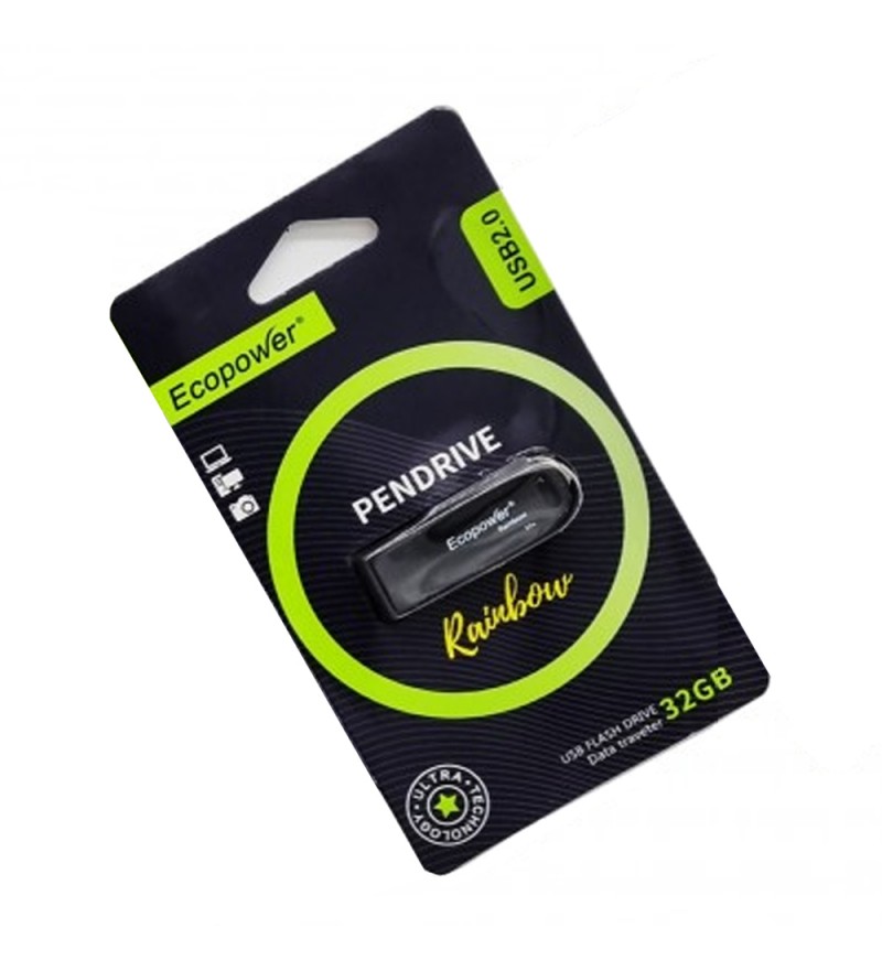 Pendrive Ecopower 32GB Rainbow - Negro