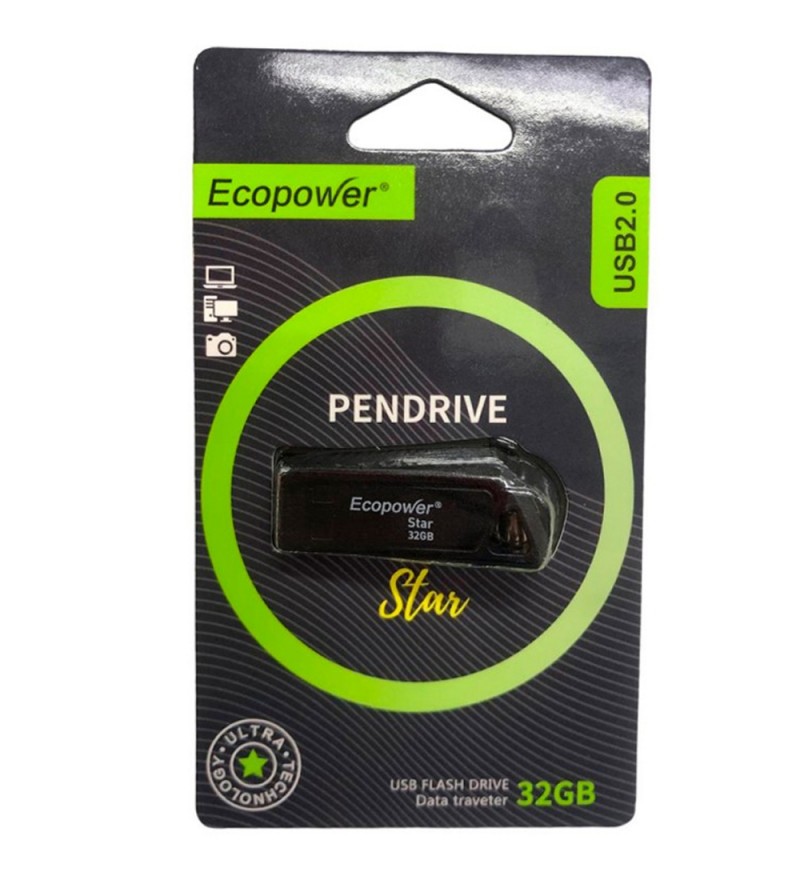 Pendrive Ecopower Star 32GB - Negro
