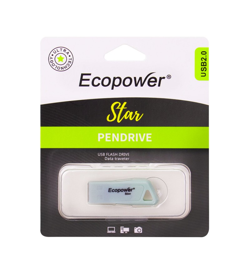 Pendrive Ecopower Star 16GB - Verde 